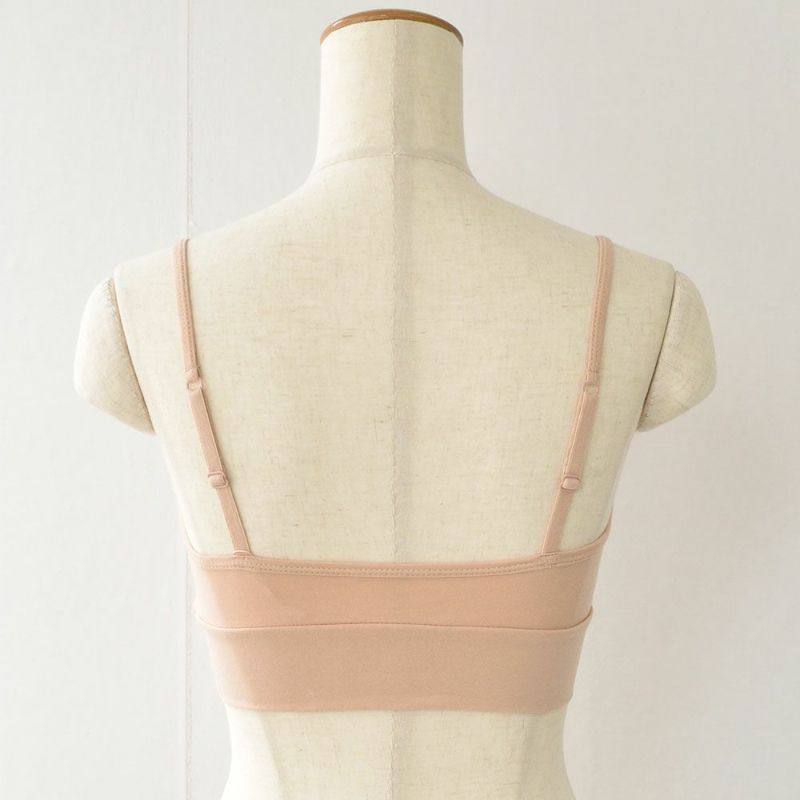 オーガニックコットン ノンワイヤーブラ 日本製 カップ裏シルク