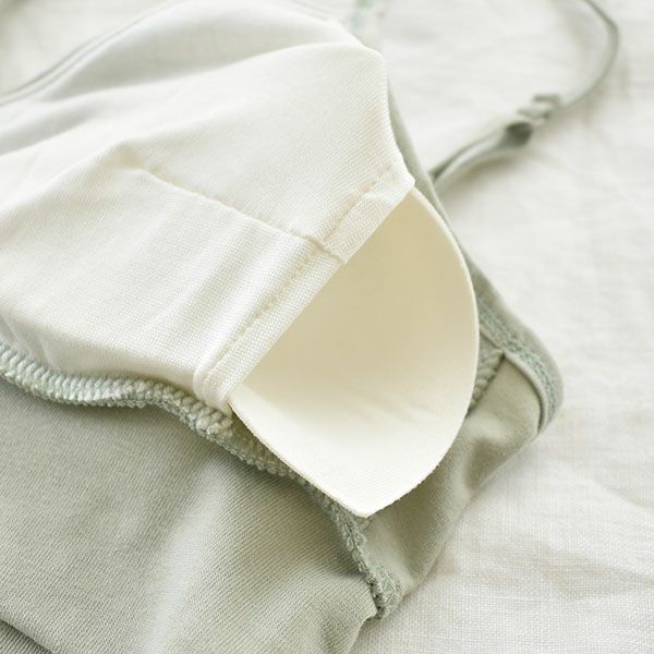 オーガニックコットン ノンワイヤーブラ 日本製 カップ裏シルク
