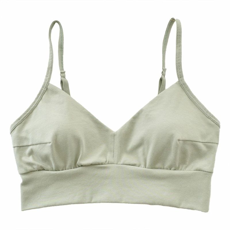 オーガニックコットン ノンワイヤーブラ 日本製 カップ裏シルク