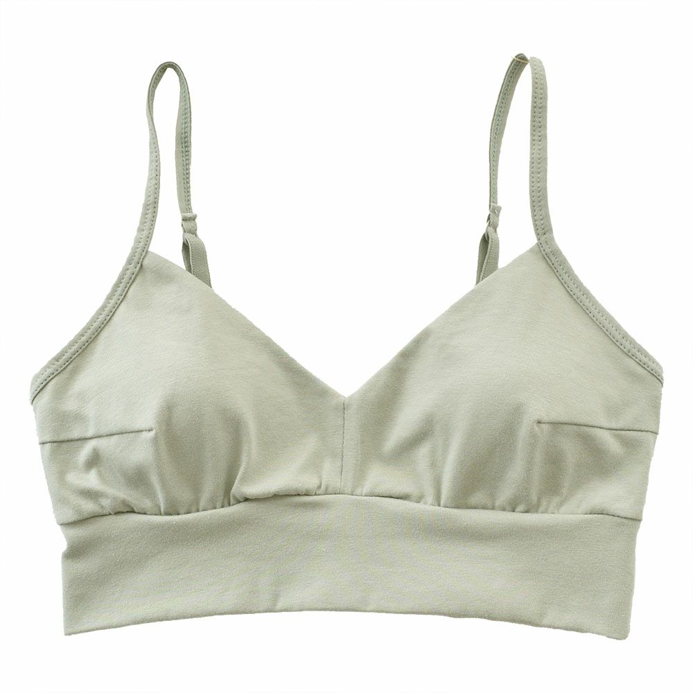オーガニックコットン ノンワイヤーブラ 日本製 カップ裏シルク