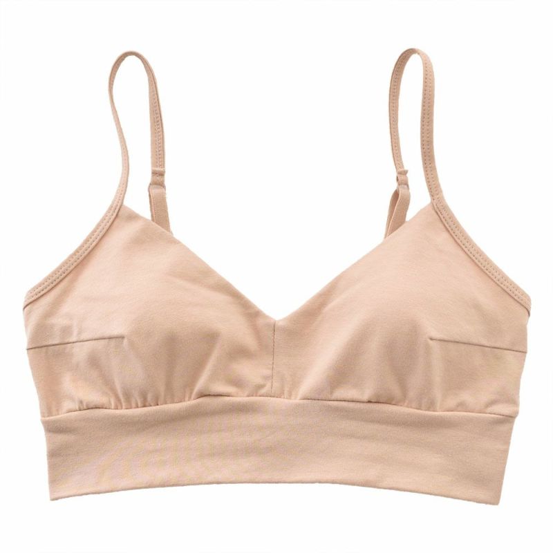 オーガニックコットン ノンワイヤーブラ 日本製 カップ裏シルク