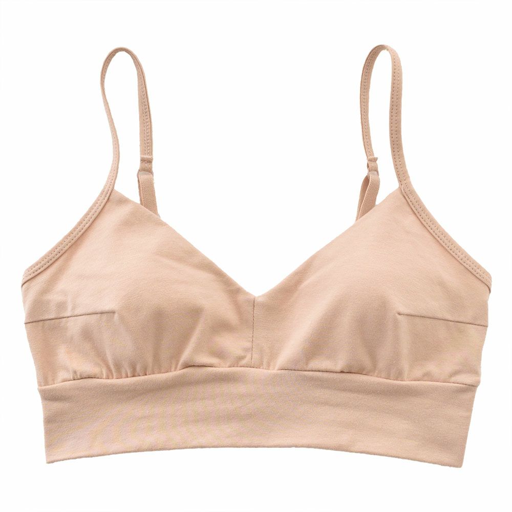 オーガニックコットン ノンワイヤーブラ 日本製 カップ裏シルク