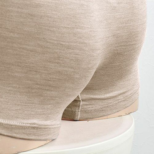 シルク ハイウエスト ショーツ ストレッチ ソフトベア天竺 日本製 一分丈