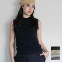 セール】透かし編みノースリーブ ロング丈ニットベスト（ベスト