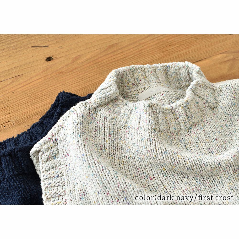 シルク100％ モックネック ニットベスト 日本製