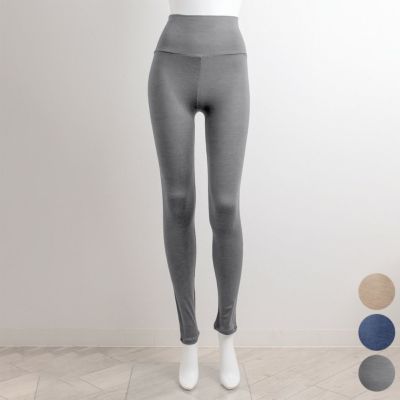 シルク ハイウエスト レギンス ストレッチ ソフトベア天竺 日本製