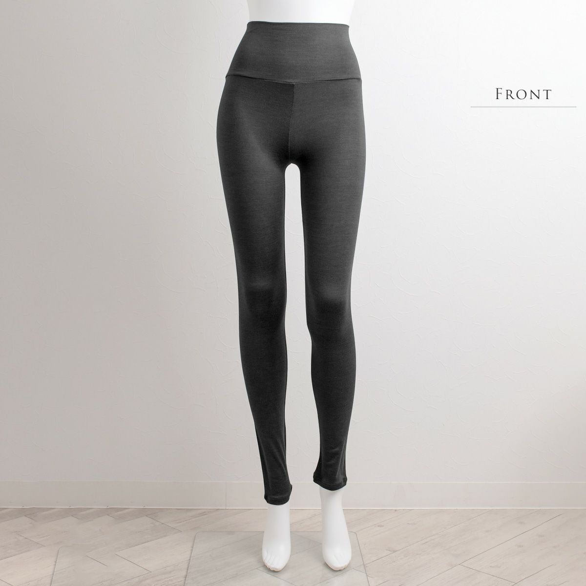 シルク ハイウエスト レギンス ストレッチ ソフトベア天竺 日本製