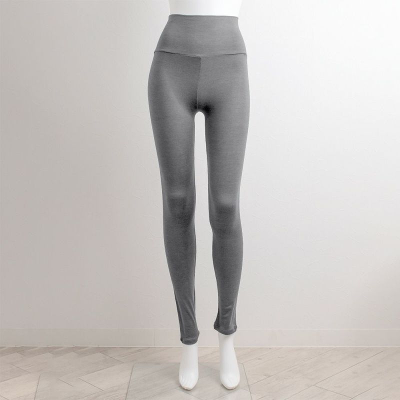 シルク ハイウエスト レギンス ストレッチ ソフトベア天竺 日本製