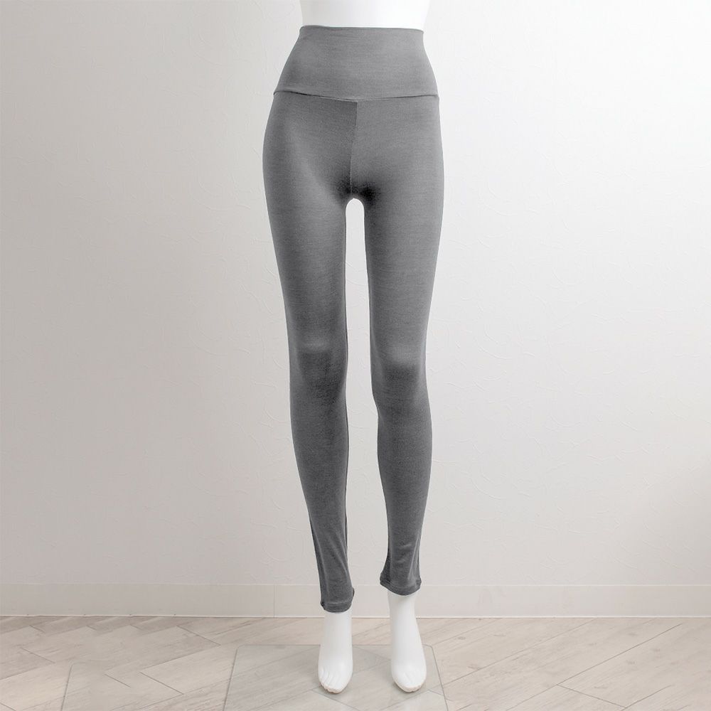 シルク ハイウエスト レギンス ストレッチ ソフトベア天竺 日本製