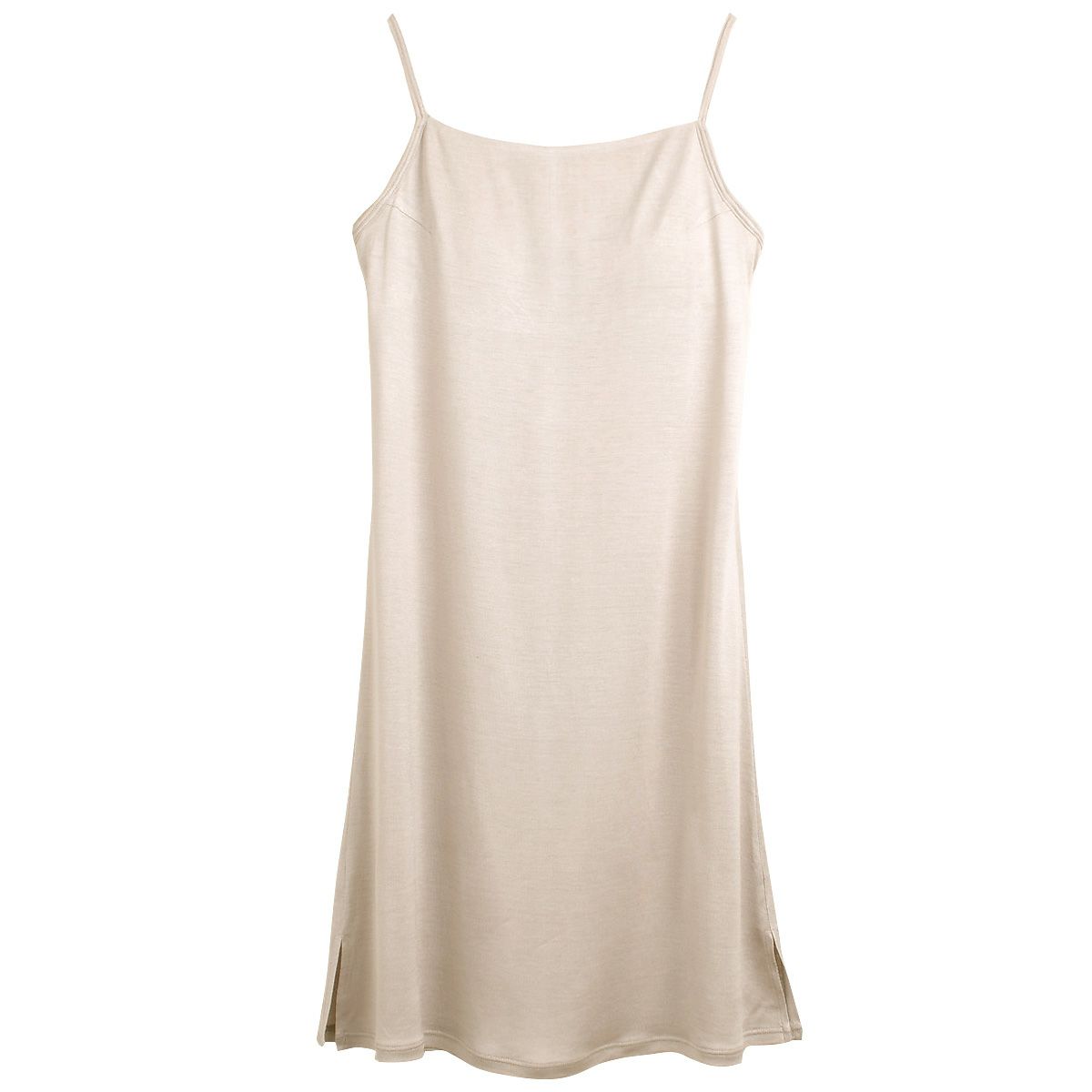 シルク100% カップ付き ゆったり キャミスリップ 日本製