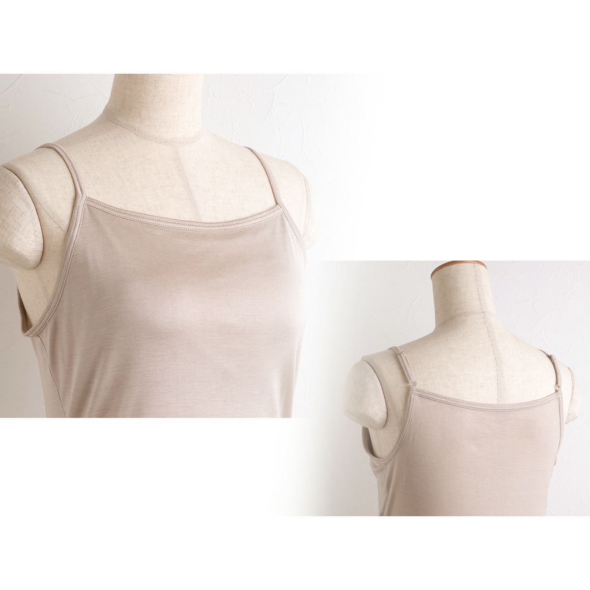 シルク100% カップ付き ハイバック キャミソール 日本製 ゆるラク