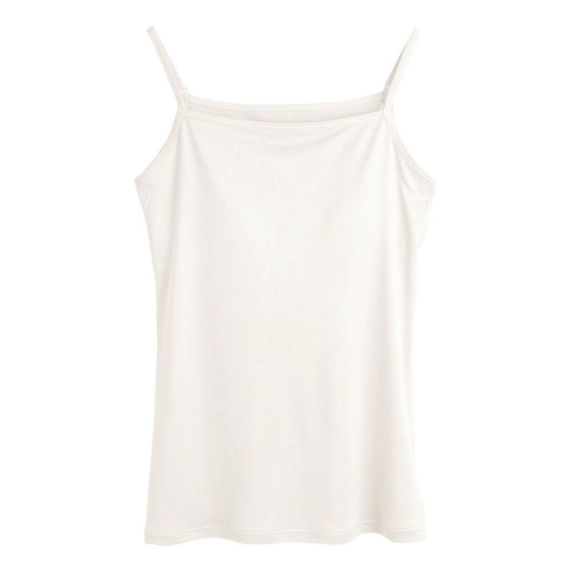 シルク100% カップ付き ハイバック キャミソール 日本製 ゆるラク