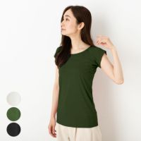 シルク100％ ジャージー 汗取りインナー フレンチ袖 日本製 襟ぐり小さめ