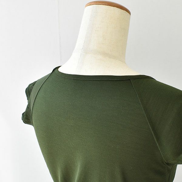 シルク100％ ジャージー 汗取りインナー フレンチ袖 日本製 襟ぐり小さめ