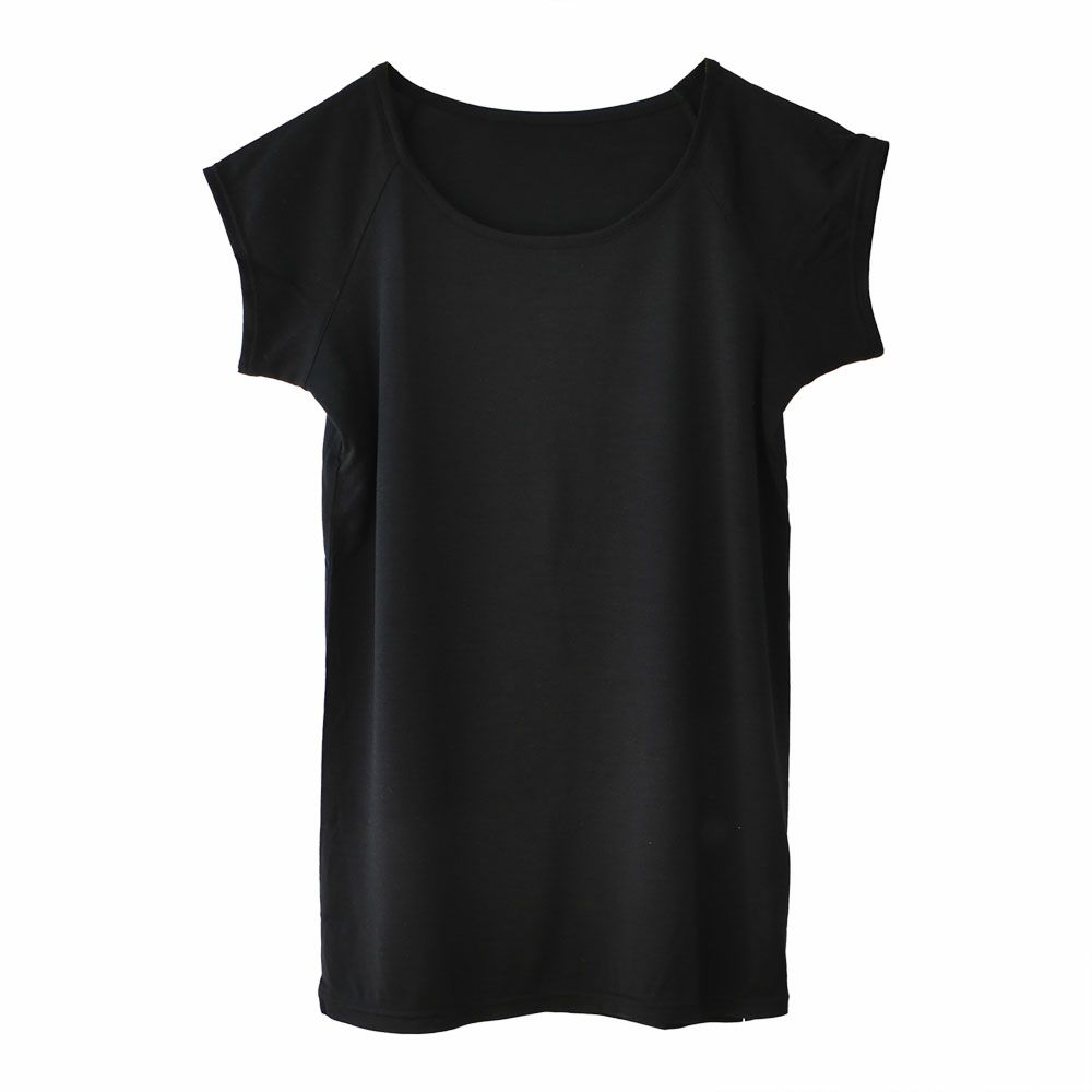 シルク100％ ジャージー 汗取りインナー フレンチ袖 日本製 襟ぐり小さめ