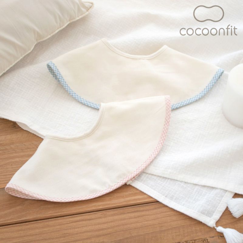  cocoonfit 肌側シルクふんわり２重ガーゼのスタイ 日本製 新生児用