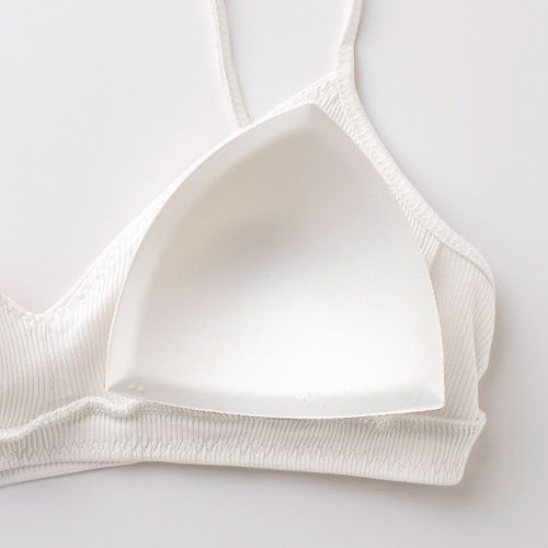 コットンシルク テレコ ノンワイヤー ブラジャー 日本製
