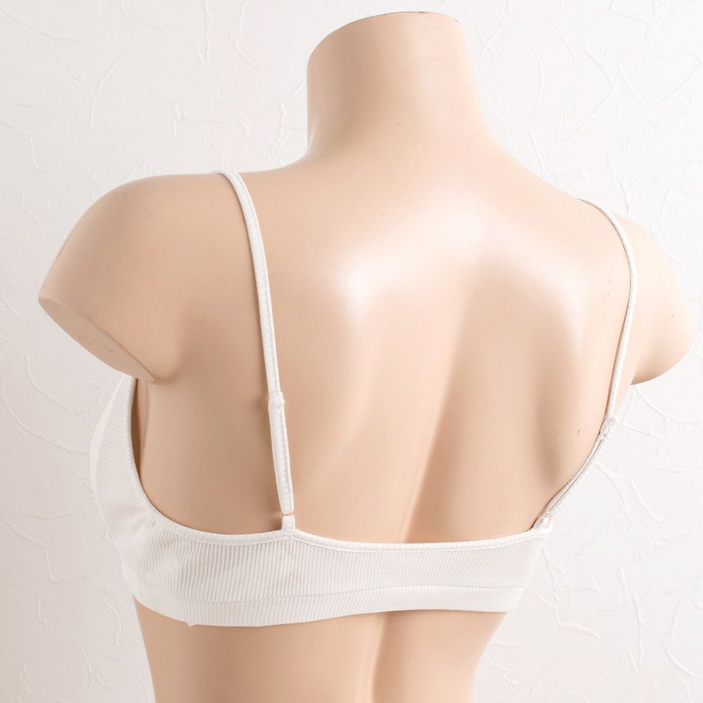 コットンシルク テレコ ノンワイヤーブラ＆ショーツ セット レディース グレー チャコール M/L