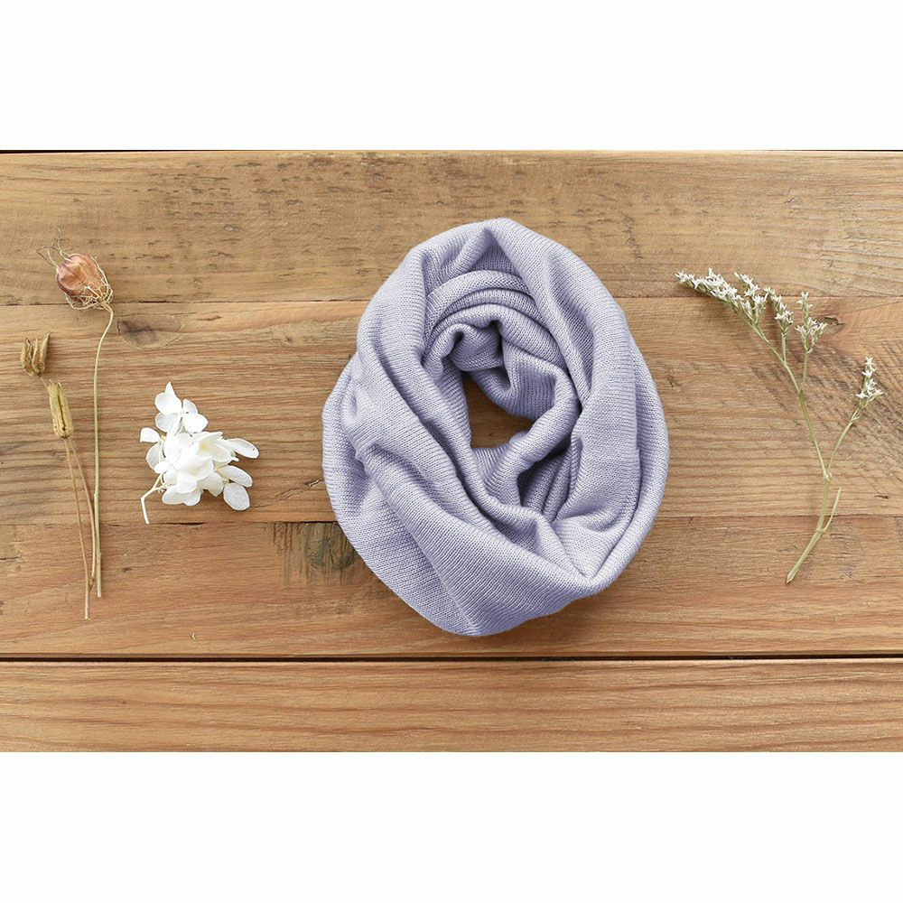 シルク100％ ふわふわ加工 ネックウォーマー 日本製 筒状に編まれたホールガーメント