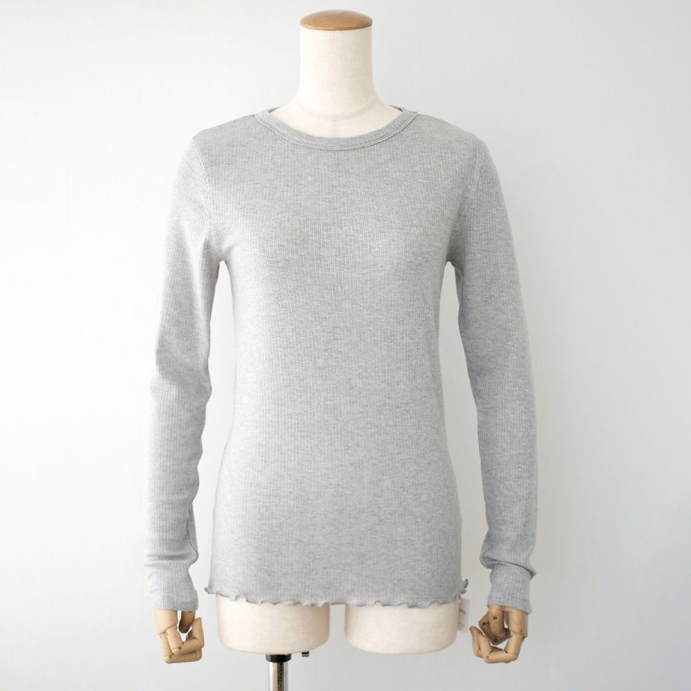 シルクカシミヤ混 クルーネック 長袖インナー 日本製