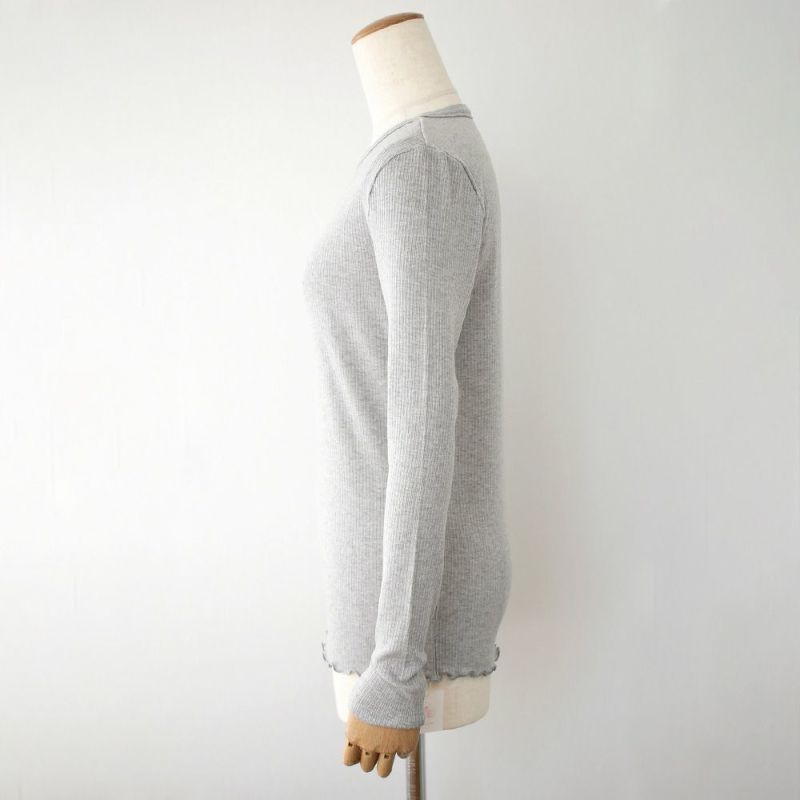 シルクカシミヤ混 クルーネック 長袖インナー 日本製
