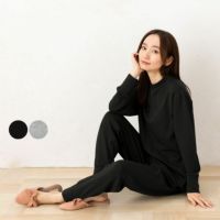 ふんわり裏起毛 シルク パジャマ 上下セット