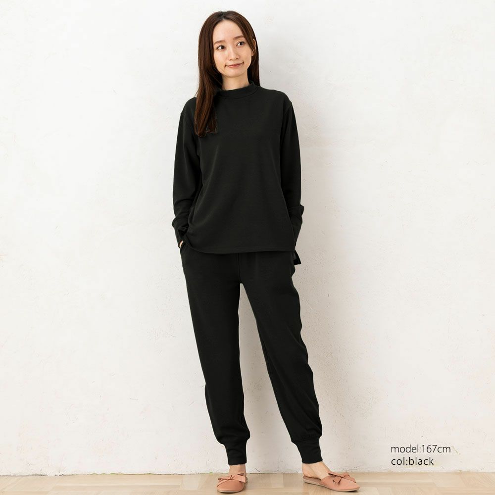 ふんわり裏起毛 シルク パジャマ 上下セット