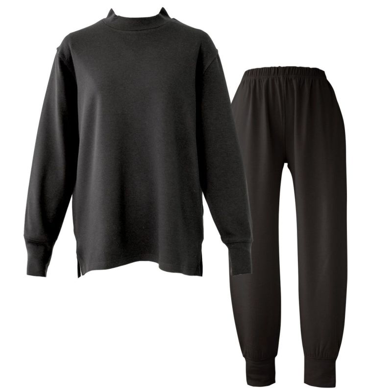 ふんわり裏起毛 シルク パジャマ 上下セット