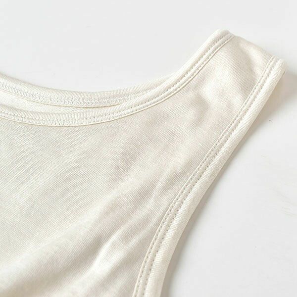 シルク100％ カップ付き タンクトップ 日本製 ゆるラク【ふわ肌シルク】