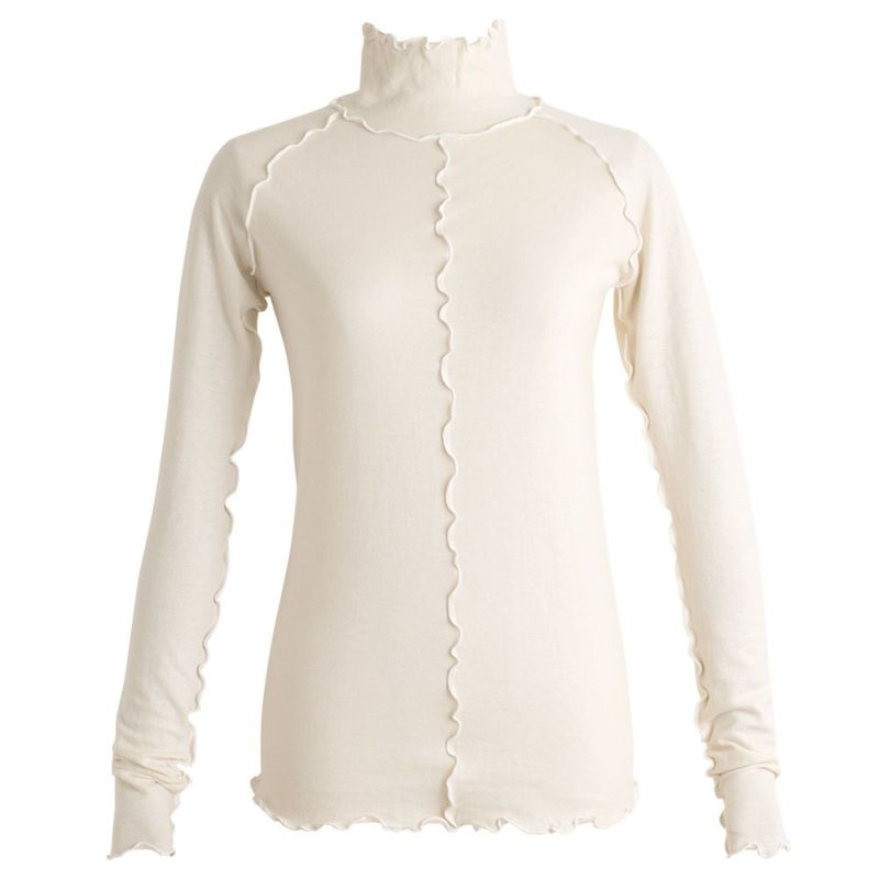 肌側シルク アウトメロー ハイネック パジャマインナー 日本製 表側コットン