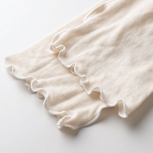 肌側シルク アウトメロー レギンス シルク腹巻付き パジャマインナー 日本製 表側コットン