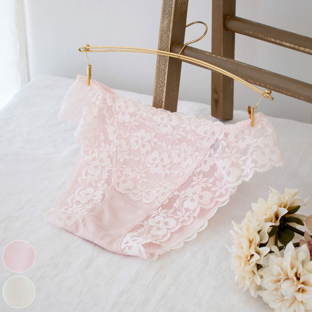  シルク ショーツ フロントレース サニタリー兼用 日本製
