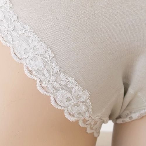  シルク ショーツ フロントレース サニタリー兼用 日本製