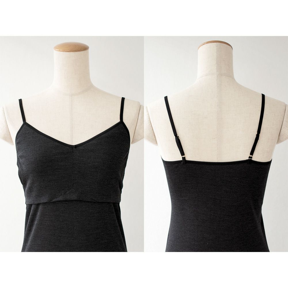 シルク100% テレコ カップ付き キャミソール 日本製 ウォッシャブル加工