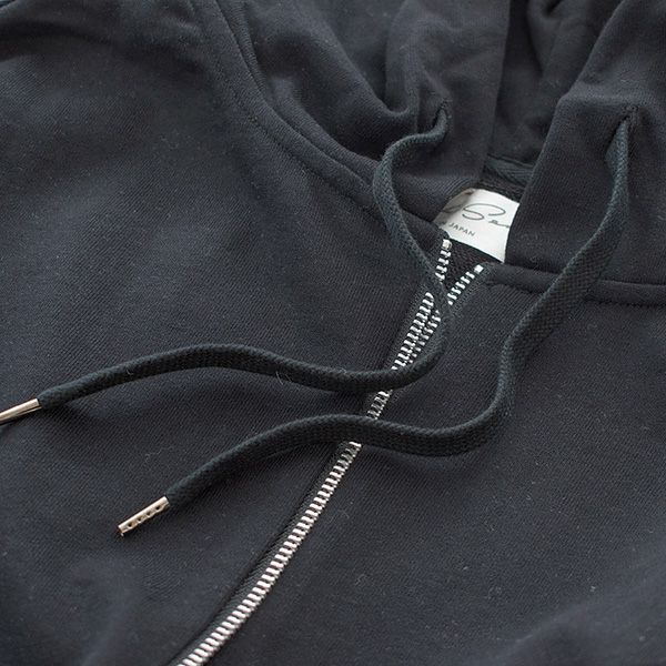  肌側シルク100%パイル スウェット メンズ ジップアップパーカー 日本製 