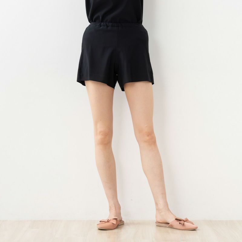 シルク クレープデシン ストレッチ タップパンツ 日本製