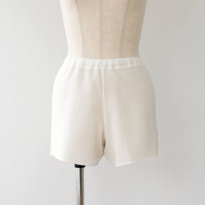 シルク クレープデシン ストレッチ タップパンツ 日本製