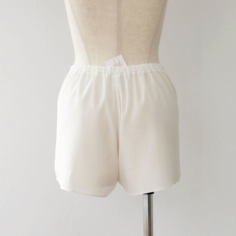 シルク クレープデシン ストレッチ タップパンツ 日本製