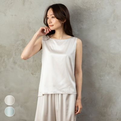 シルクサテンストレッチ タンクトップ 19匁