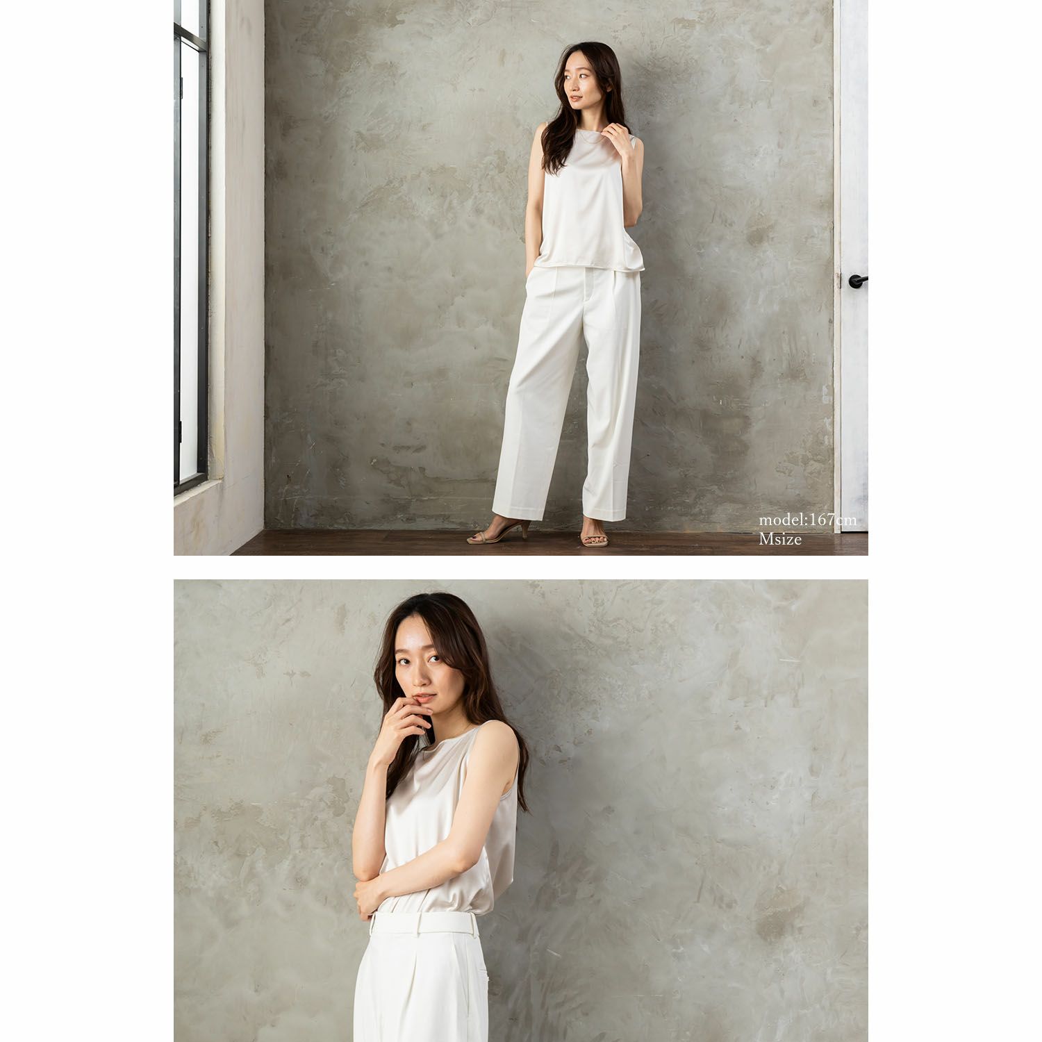 シルクサテンストレッチ タンクトップ 19匁