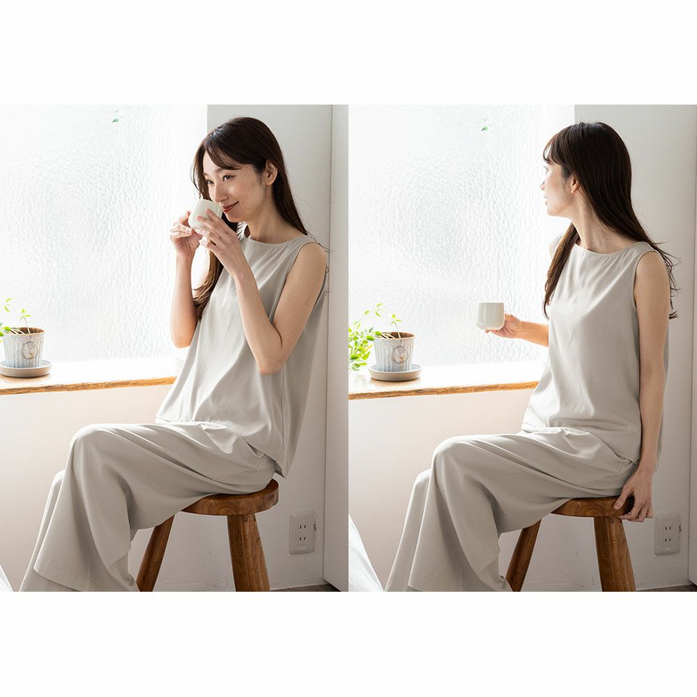 シルクサテンストレッチ タンクトップ 19匁