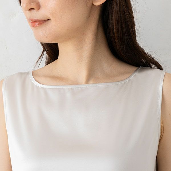 シルクサテンストレッチ タンクトップ 19匁