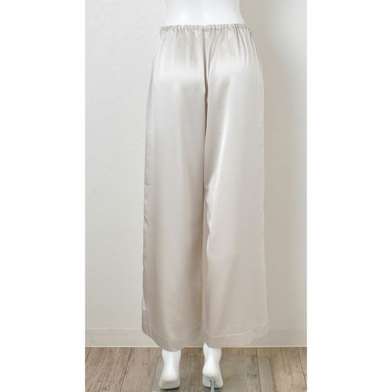 シルクサテンストレッチ ワイドパンツ 19匁