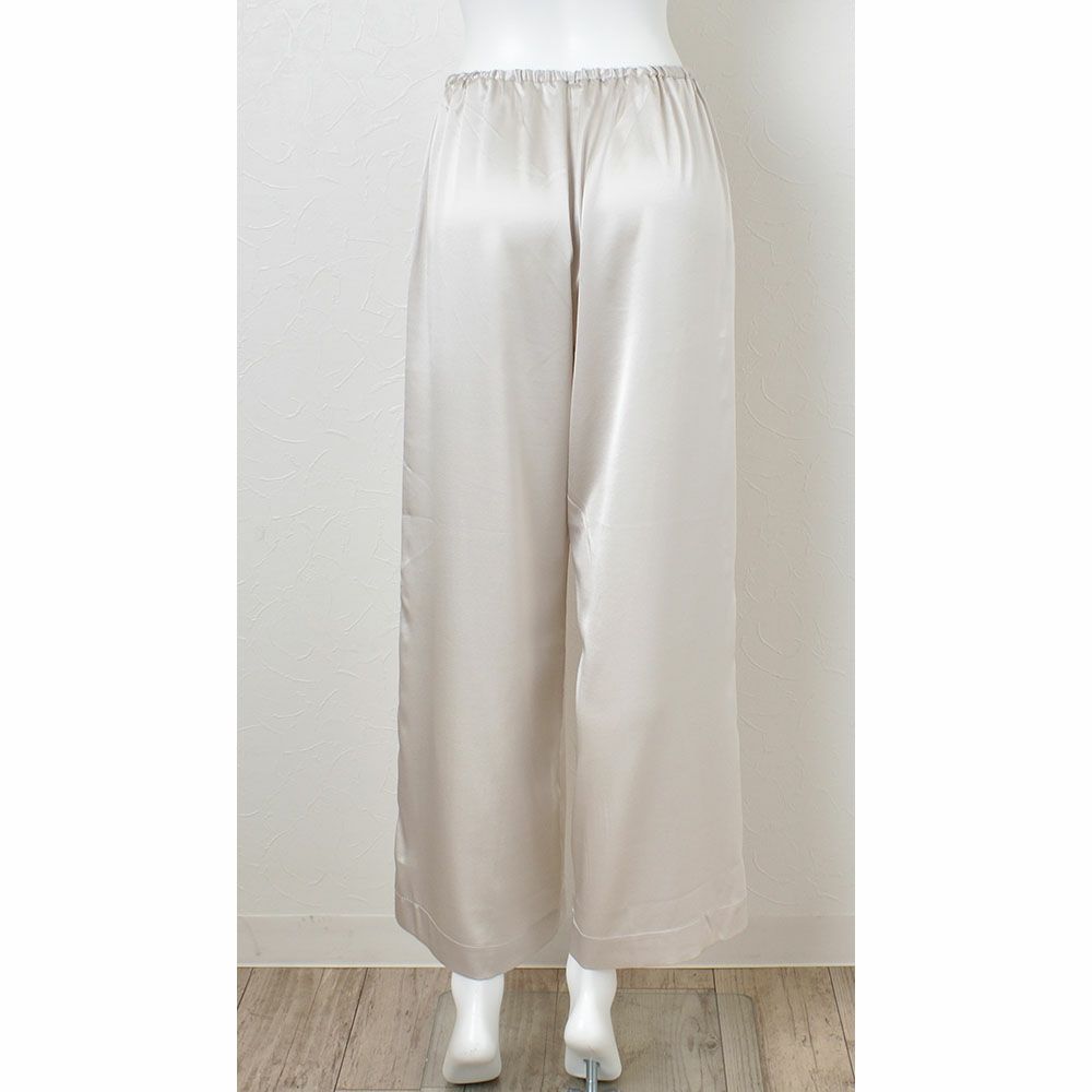 シルクサテンストレッチ ワイドパンツ 19匁