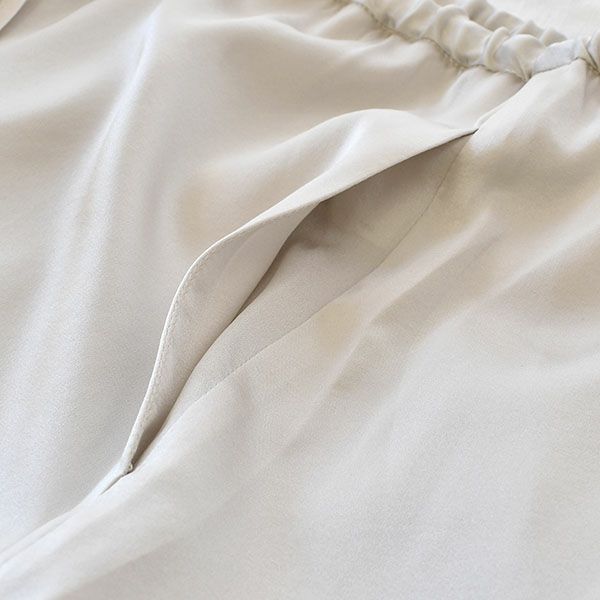 シルクサテンストレッチ ワイドパンツ 19匁