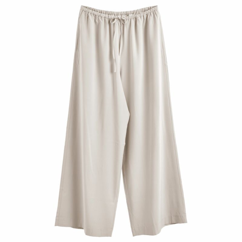 シルクサテンストレッチ ワイドパンツ 19匁