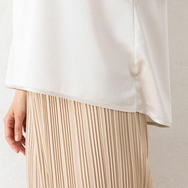 シルクサテンストレッチ パジャマ 上下セット