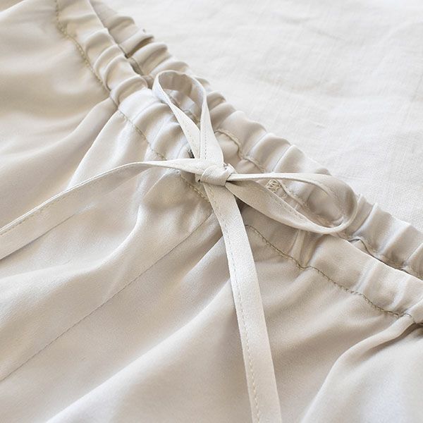 シルクサテンストレッチ パジャマ 上下セット