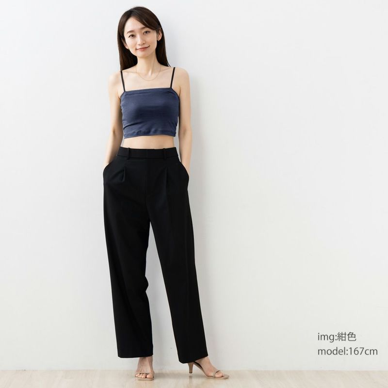  シルク ブラトップ クロップド丈 ストレッチ ソフトベア天竺 日本製