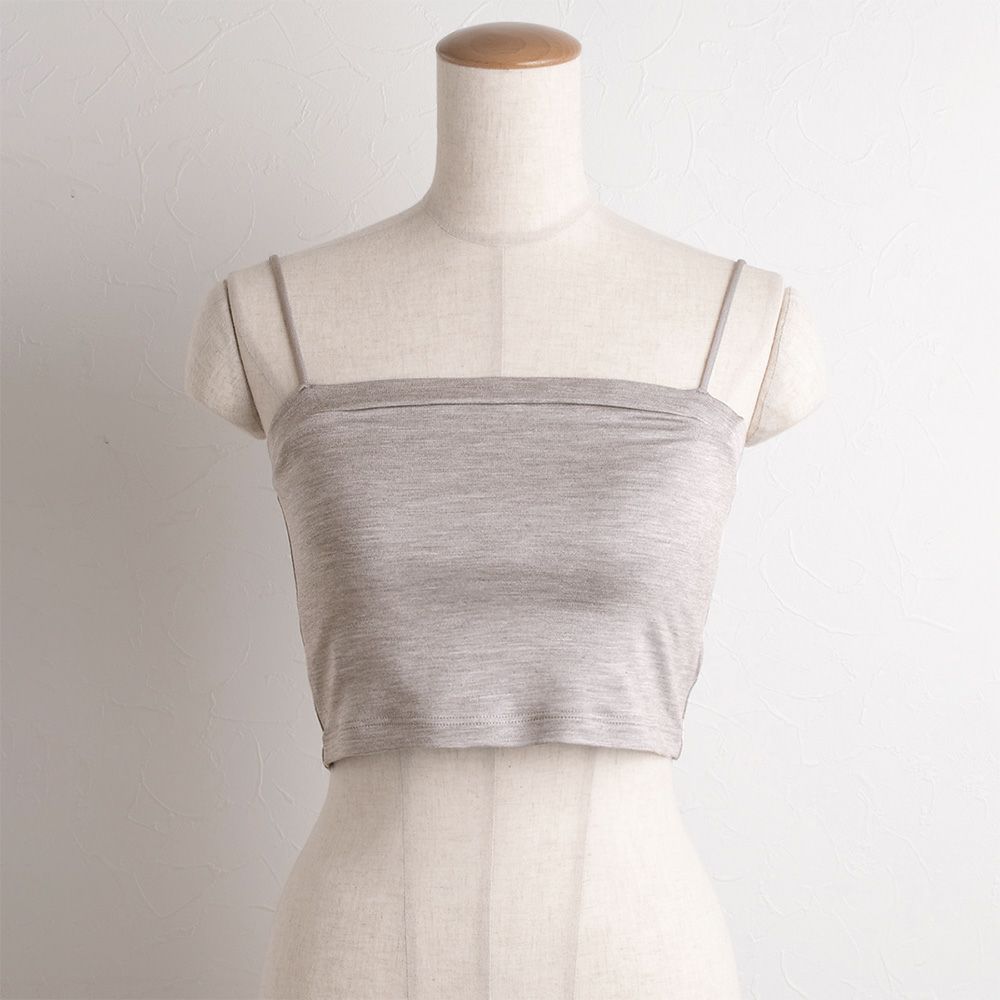  シルク ブラトップ クロップド丈 ストレッチ ソフトベア天竺 日本製